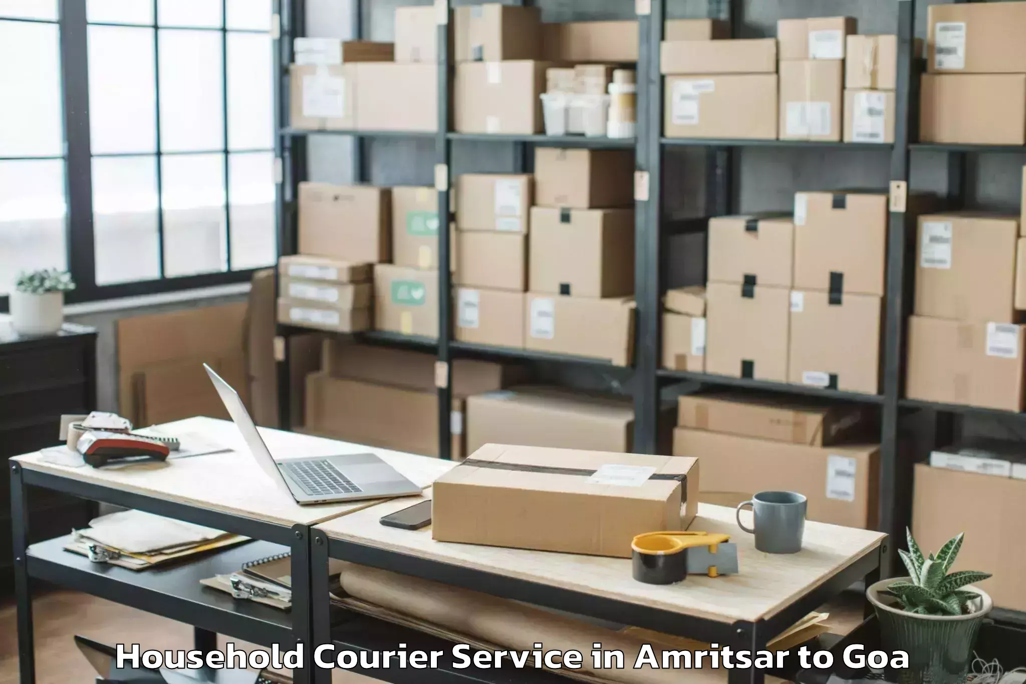 Top Amritsar to Morjim Household Courier Available